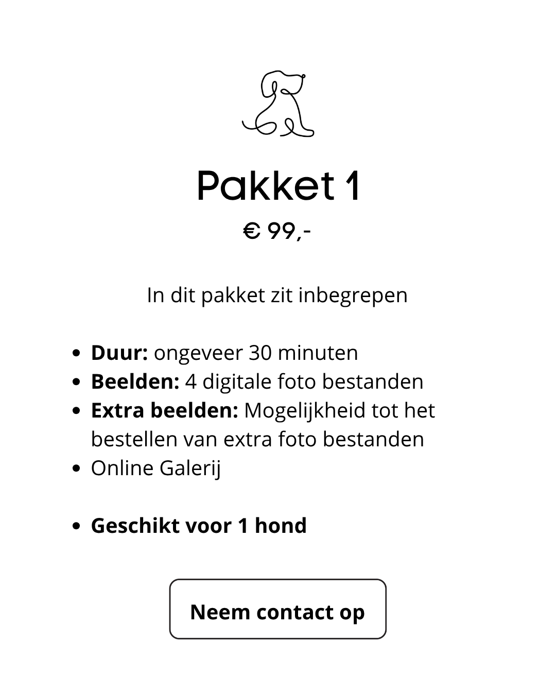 Hond Tarief Pakket 01