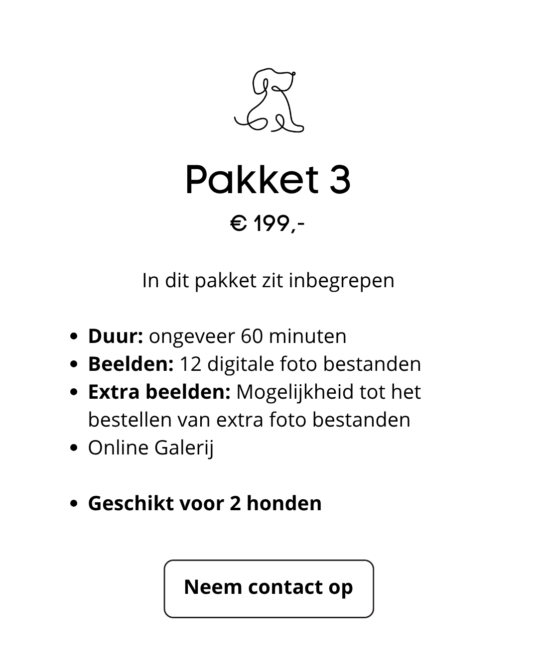 Hond Tarief Pakket 03